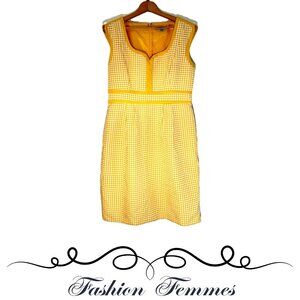 Antonio Melani Gold Polka Dot Cap Sleeve Dress